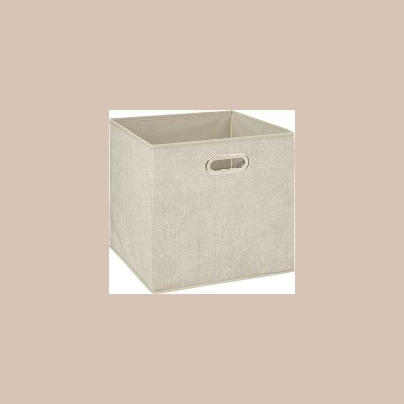 Boite rangement 31x31 beige chine