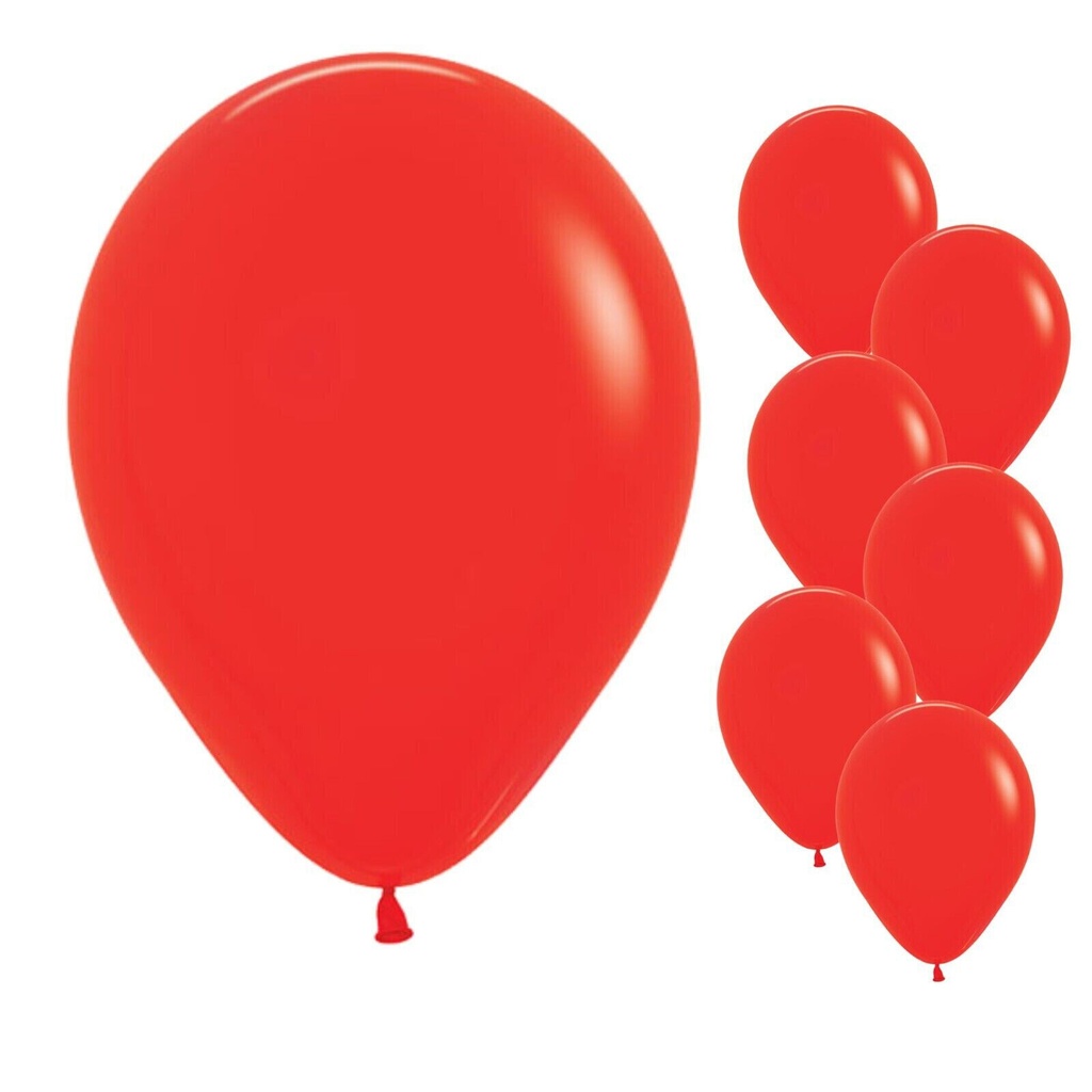 Ballon uni rouge x30