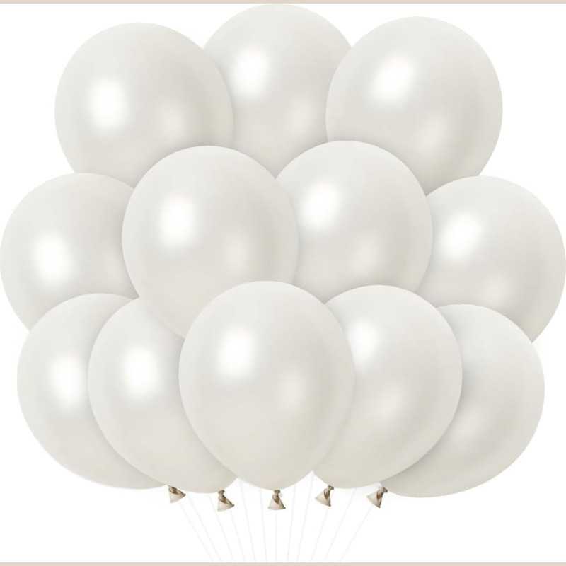 Ballon blanc nacree x30