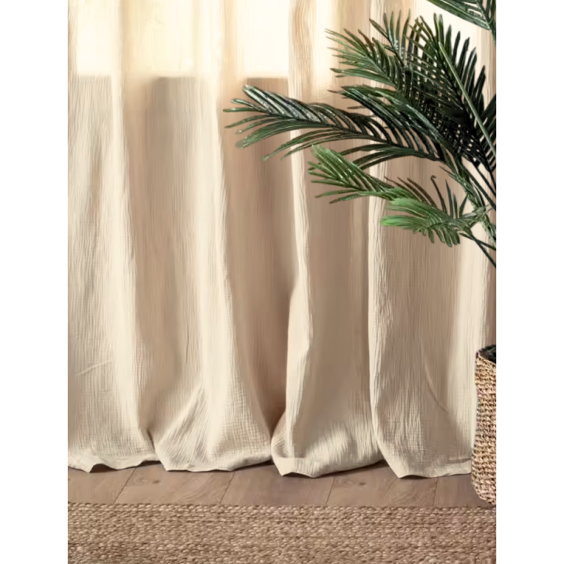 Rideaux 135x250 grege gaze de coton celestia