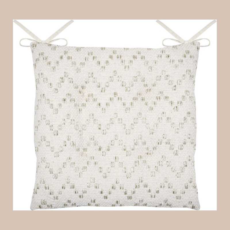 Galette de chaise amazonica  blanc 38x38-