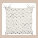 Galette de chaise amazonica  blanc 38x38-