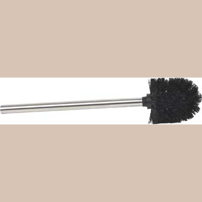 Brosse wc noir manche acier inoxydable