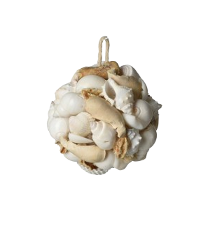 Decoration  coquillage boule blanc
