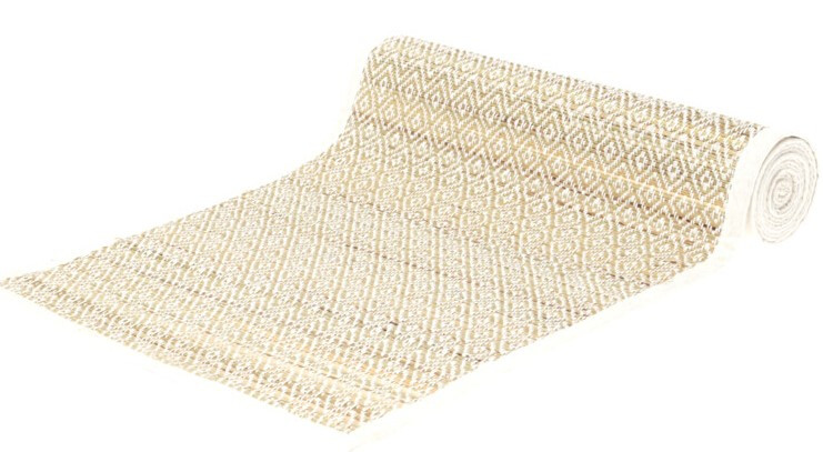 Chemin de table paille blanc 