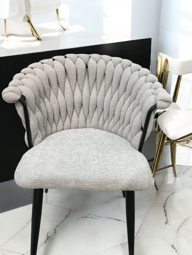 Chaise de salle à manger "thais" - gris 