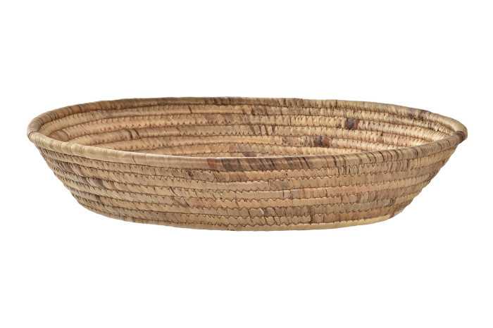 Centre de table roseau 42x42x8 naturel marron