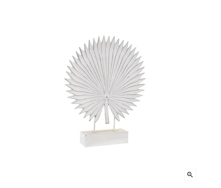 Décoration mdf métal 36x7x46 feuille porté blanc