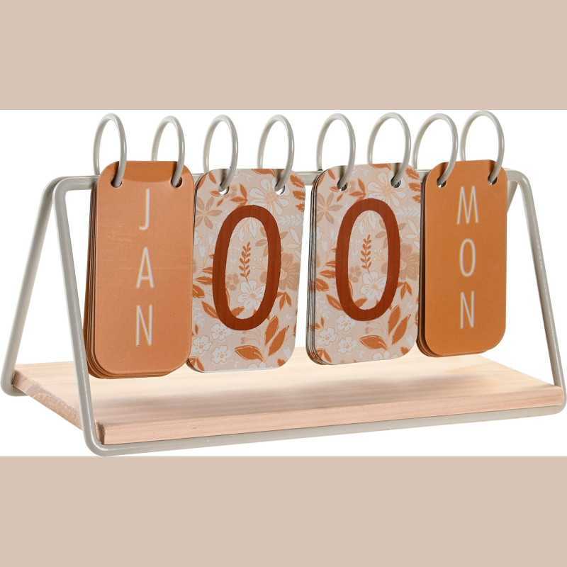 Calendrier métal mdf 27x11x14 orange