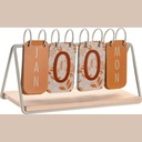 Calendrier métal mdf 27x11x14 orange
