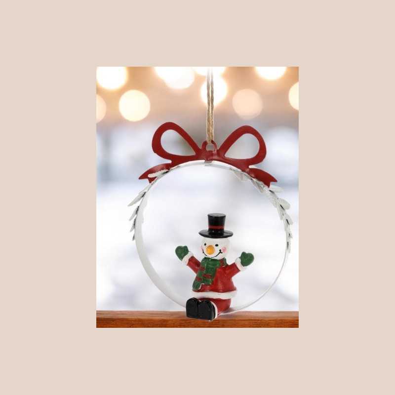 Anneau avec figurine de noël à suspendre 11 cm modèle 3