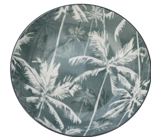 Assiette creuse 20 cm palm vert