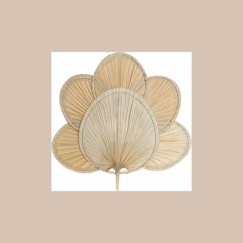 Decoration murale fibre 72x6x72 naturel