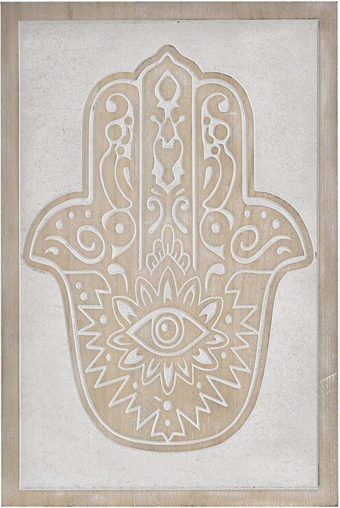 Décoration murale mdf 40x1x60 hamsa marron