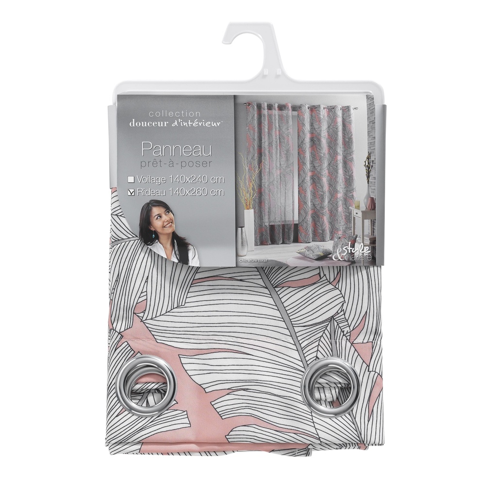 Rao 140 x 260 cm polyester imp chic allure corail