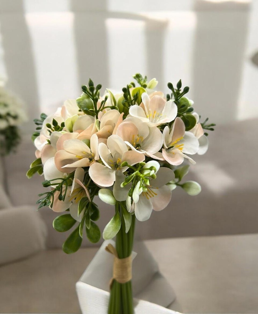 Bouquet fleur beige