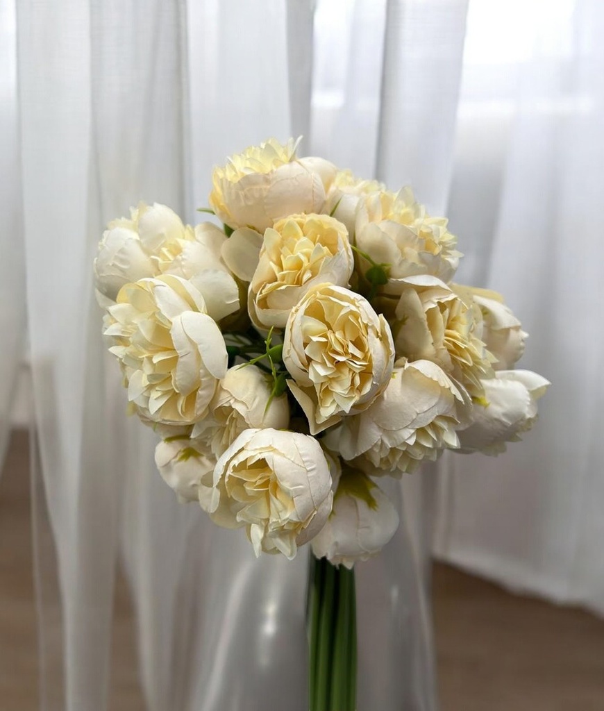 Bouquet  pivoine blanc