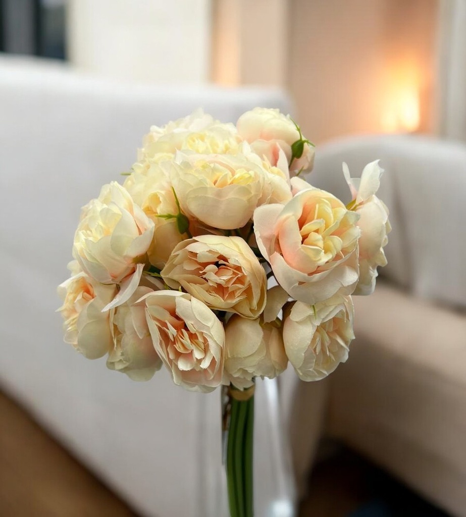 Bouquet  pivoine rose claire