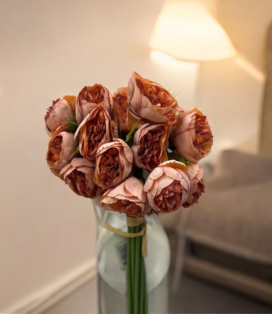 Bouquet  pivoine orange 