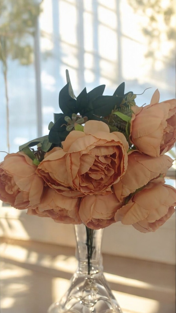 Bouquet de pivoines orange