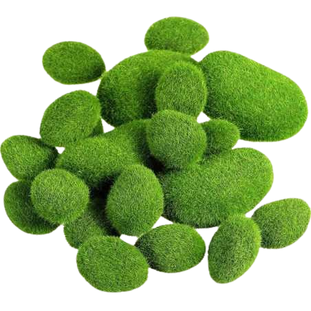 Galet mousse vert