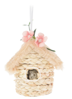 Birdhouse hangdeco 11cm beige