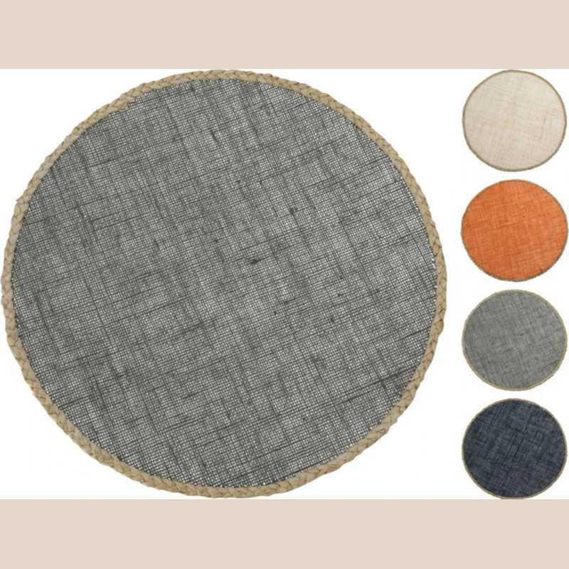 Set de table en papier rond orange