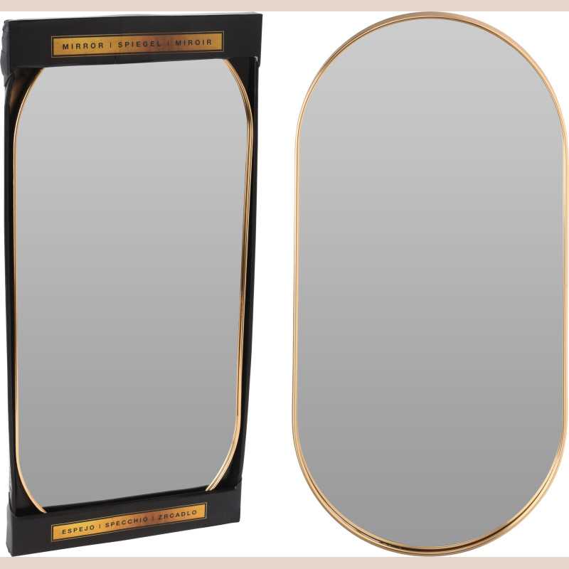 Miroir dore 50x25x1.5cm, alu