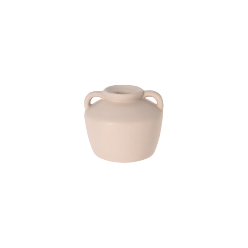 Bougeoir céramique 7,8cm - beige