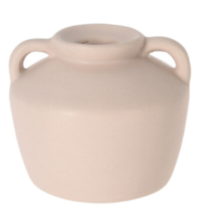 Bougeoir céramique 7,8cm - beige
