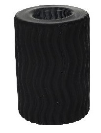 Bougeoir verre 5x7cm mod-noir