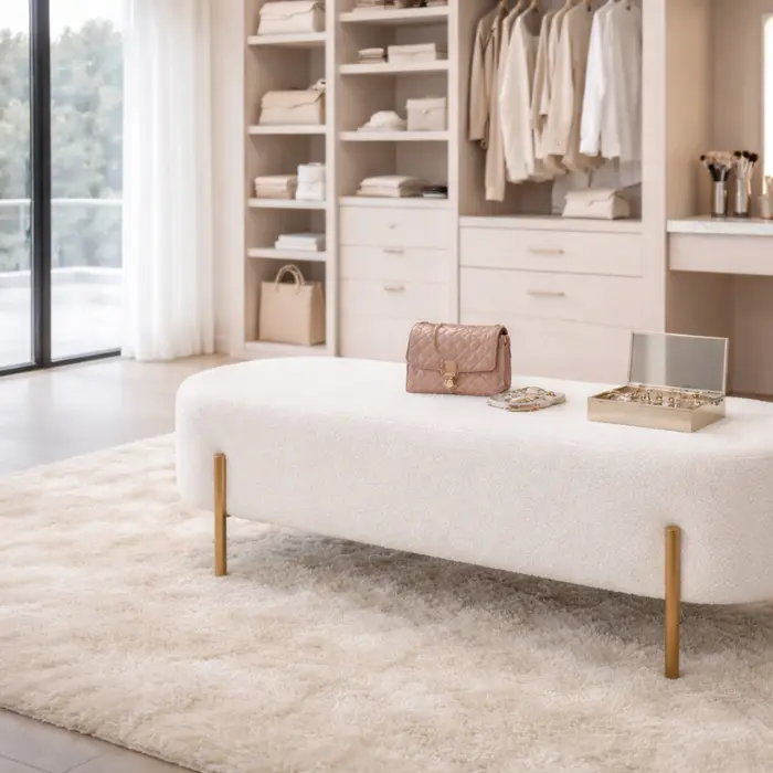 Banquette "Monica" blanc