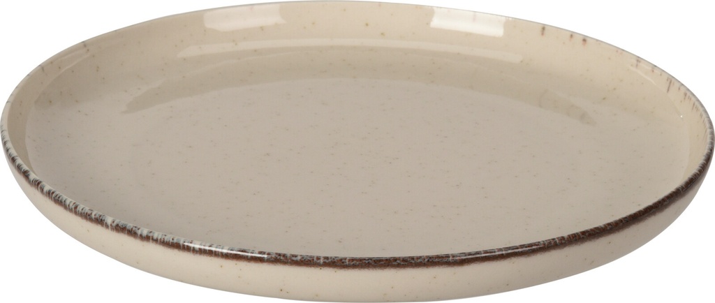 Assiette porc 19x2.5cm beige