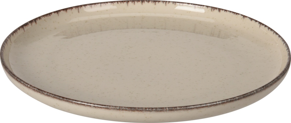 Assiette porc 24x2.5cm beige