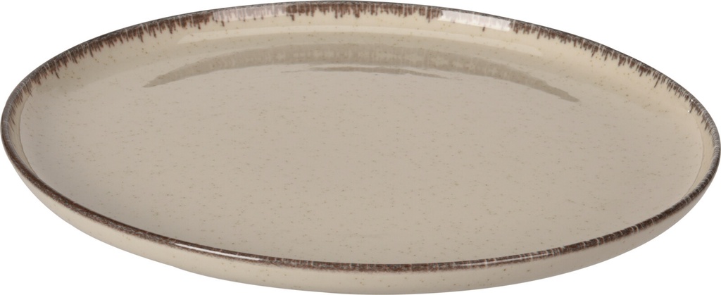 Assiette porc 27x2.5cm beige
