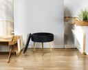 Pouf "Ais" velours noir