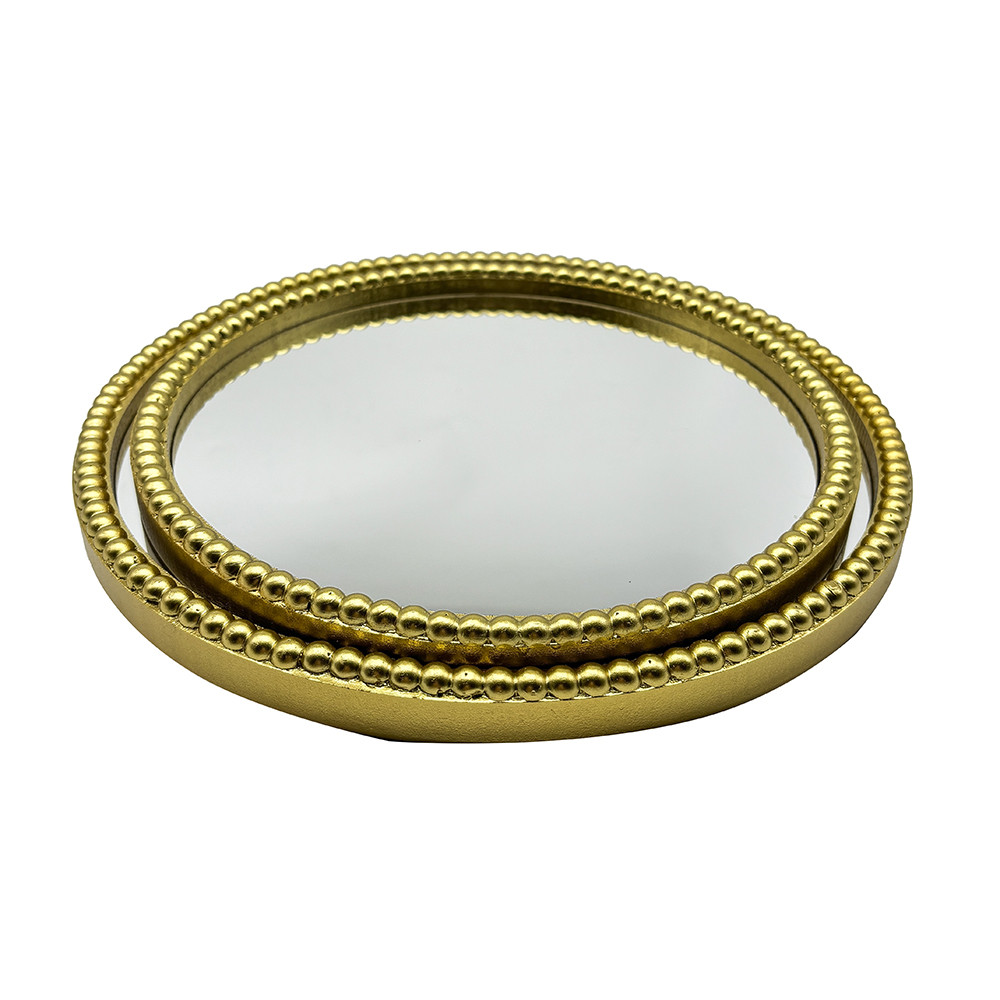 Plateau miroir rond  29.5x29.5x2
