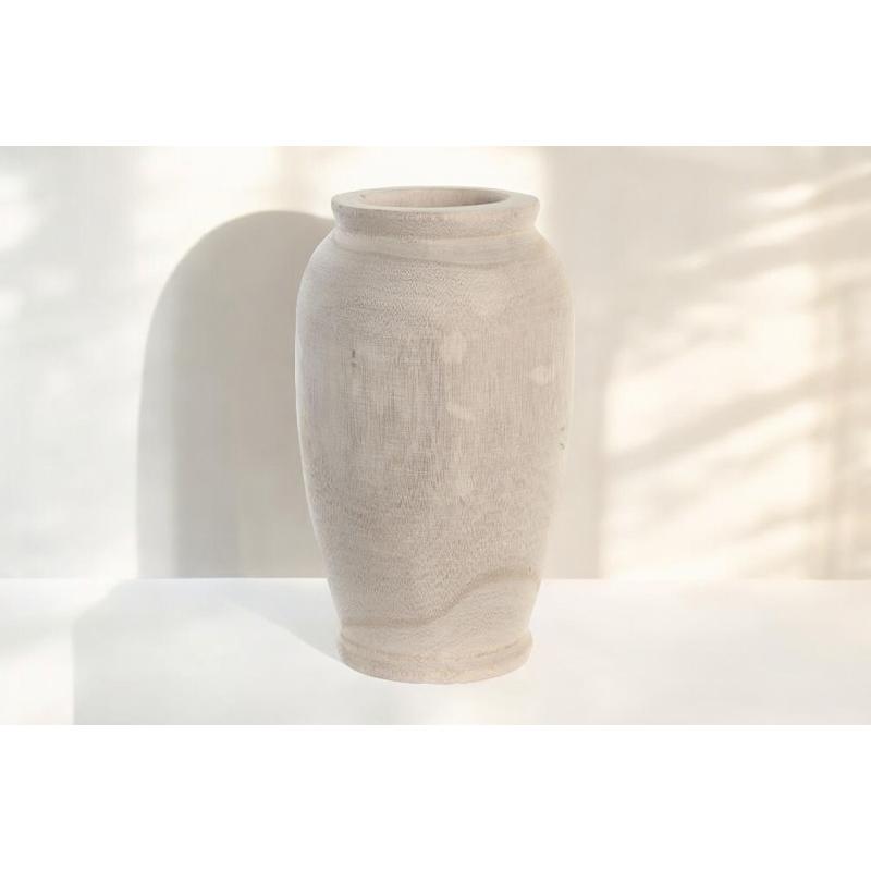 Vase paulownia 13x13x23 naturel marron