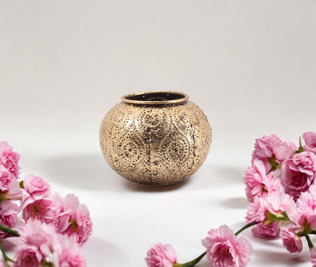 Porte bougie  âmes dorée