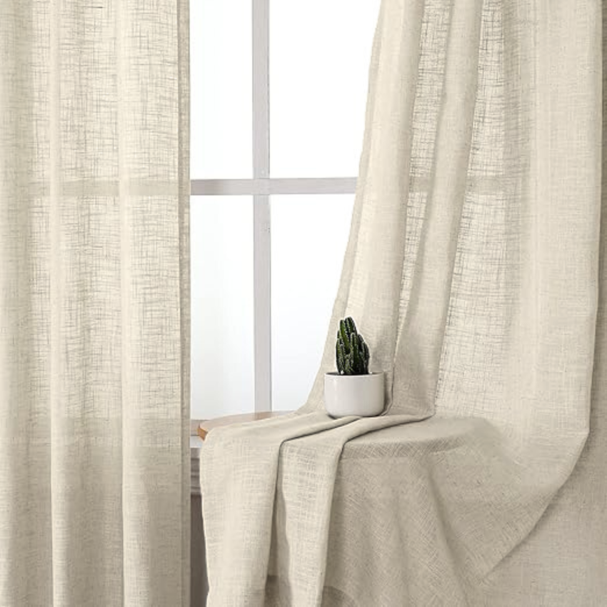 Rideaux 70x240 ivoire lin linaris