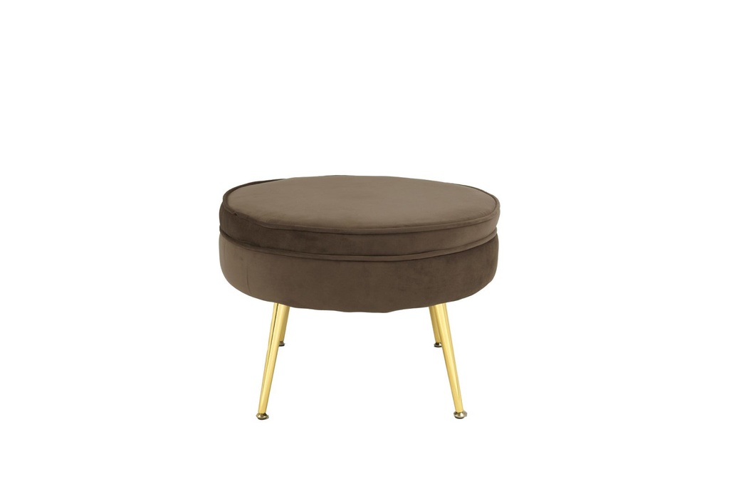 Pouf rond louna chocolat 