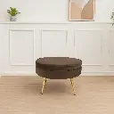 Pouf rond louna chocolat 