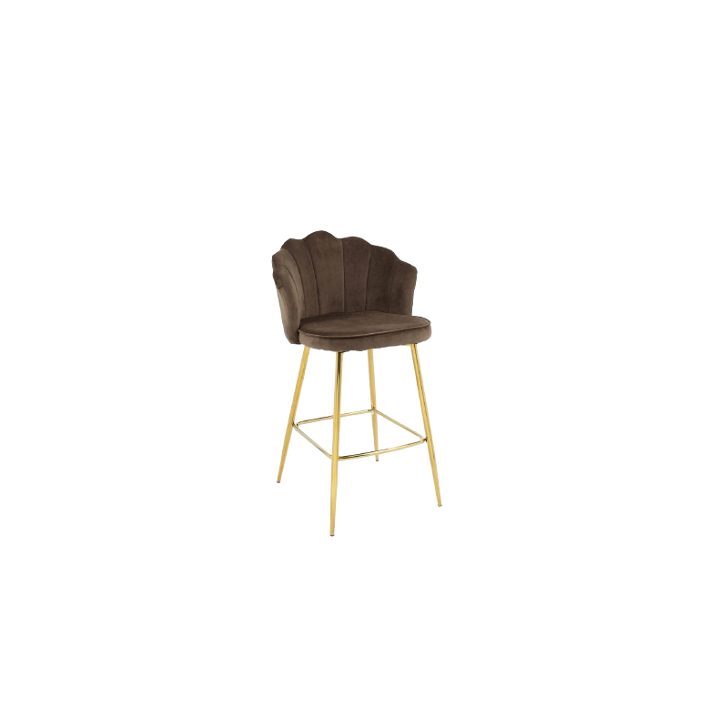 Chaise de bar chocolat - louna - 55*53*99 cm