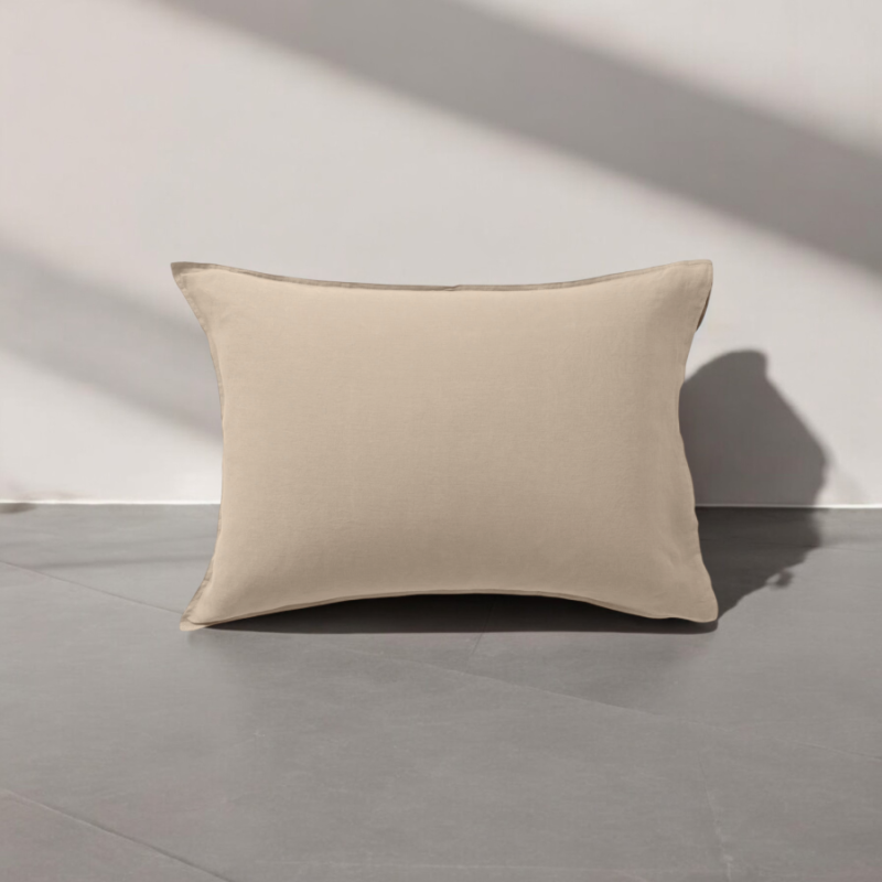 Taie de coussin 60x40 naturel lin linaris
