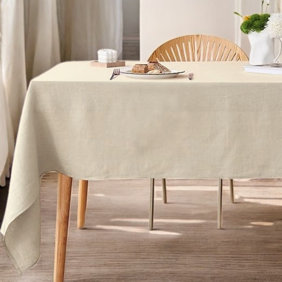 Nappe de table 140x250 ivoire lin linaris