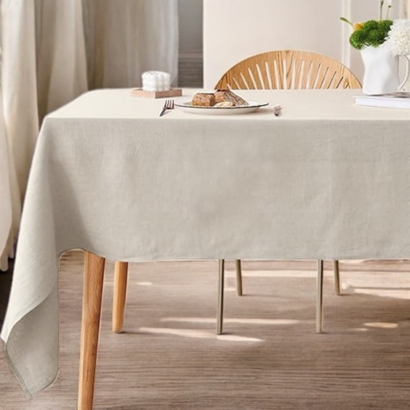 Nappe de table 140x250 blanc lin linaris