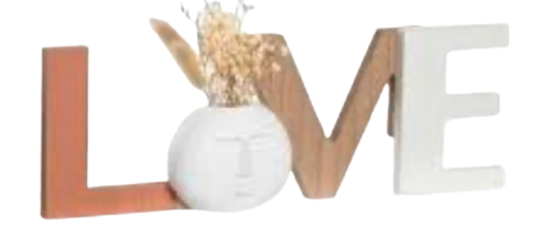 Décoration mdf gr s 37x4x19 amour