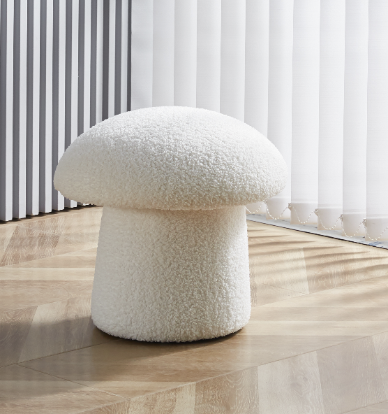 Pouf champignon blanc
