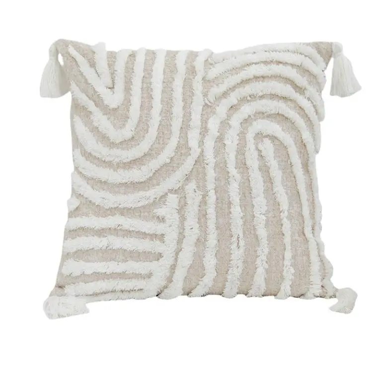 Coussin geometric grace beige 45x45cm