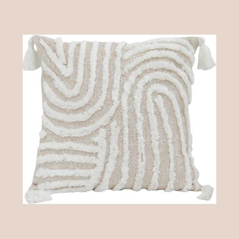Coussin geometric grace beige 45x45cm